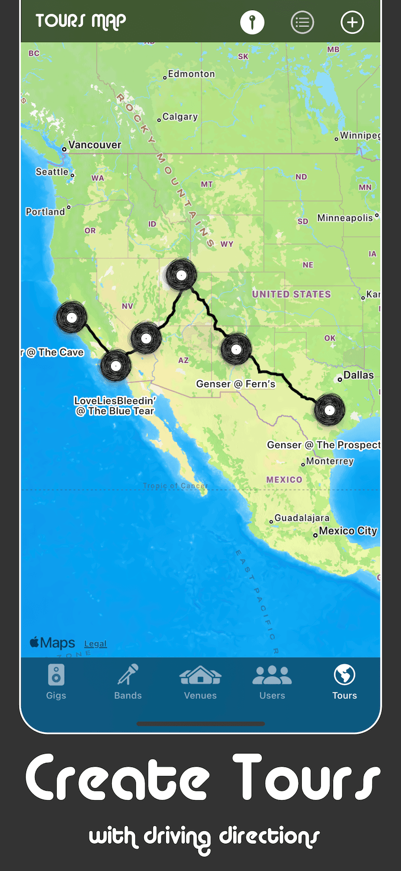 Create Tours on Gigroad